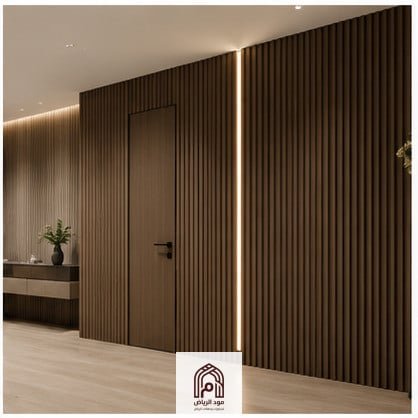 بديل خشب WPC جداري بتصميم فاخر وألوان طبيعية.معلم بديل الخشب بالرياض.